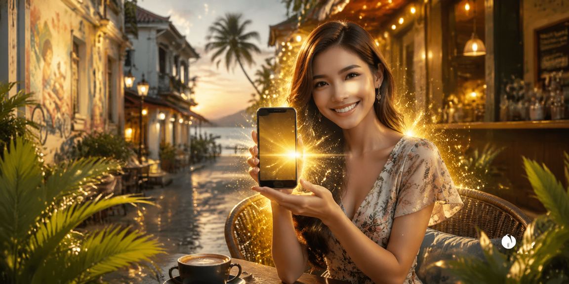 Pengguna Malaysia mengakses sukan maya melalui telefon di Pulau Pinang